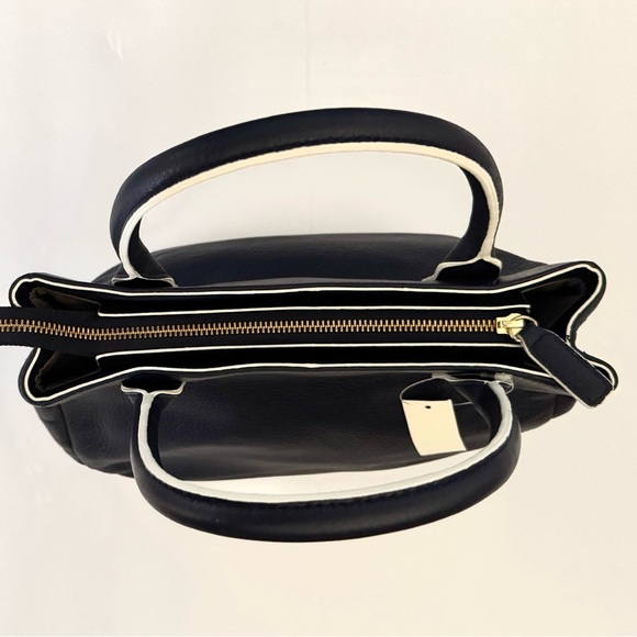 Talbots Faux Leather Handbag Double Top Handle Purse Bag, Navy Blue, NWT - Picture 8 of 14